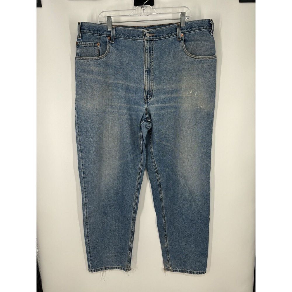 Vintage 90s Y2K Levis 560 Jeans Loose Fit Tapered Leg Light Wash Mens Size 42x32
